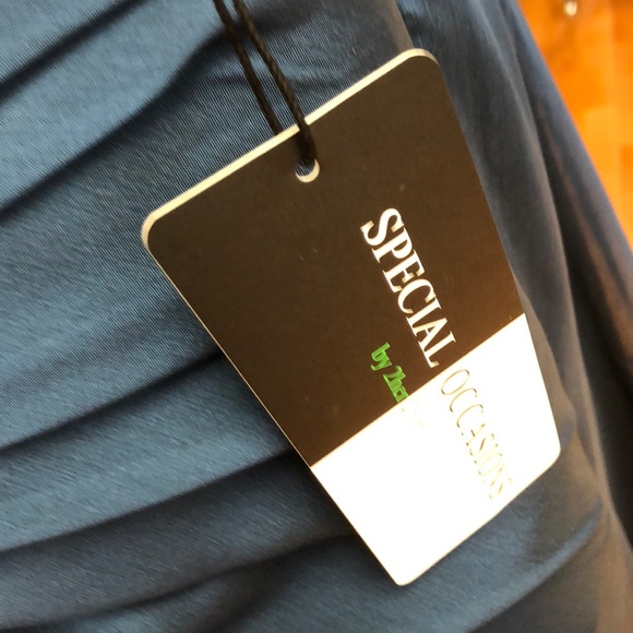 Blue-green bridesmaid dress - Picture 7 of 8